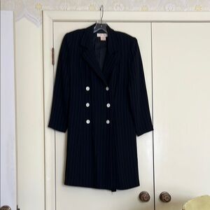 Brooks Brothers Black Double-Breasted Blazer Dress